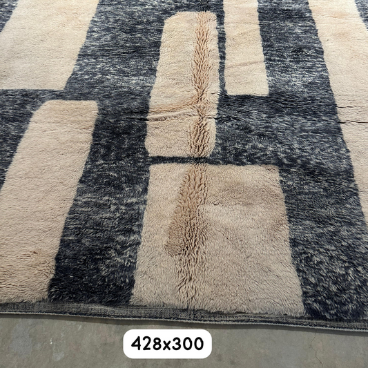 Tapis berbère Mrirt rose et gris - M213