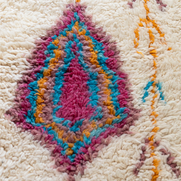 Motif tapis azilal rose