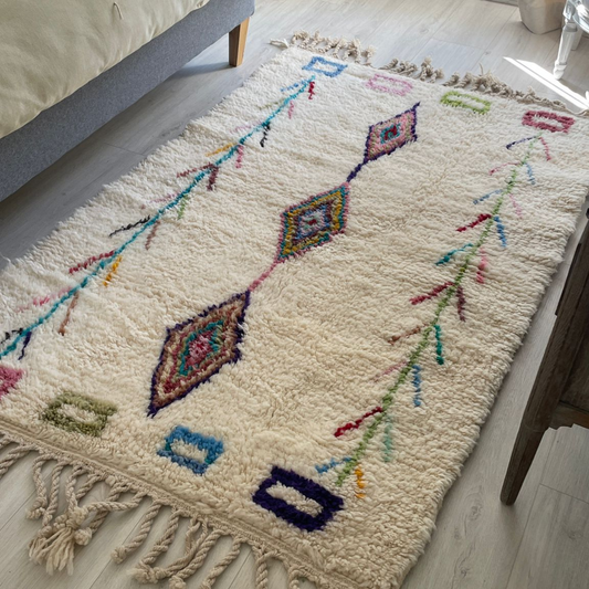 Tapis Azilal motifs losanges colorés - A320