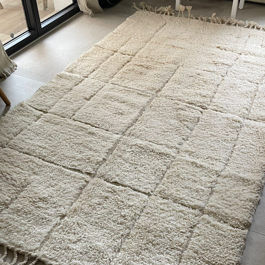 grand tapis laine blanc