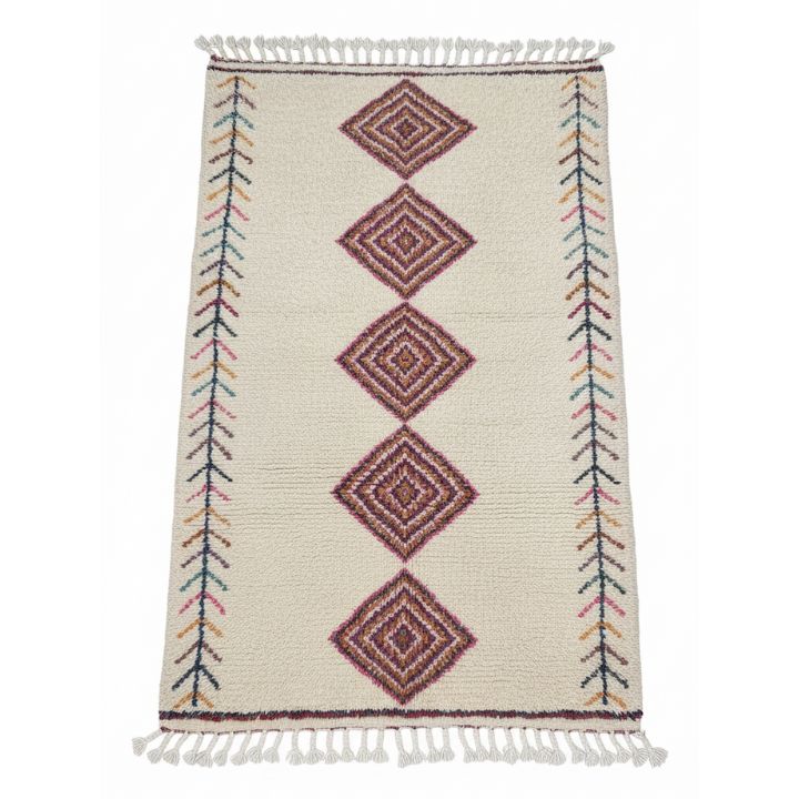Tapis motifs berbères colorés - A313