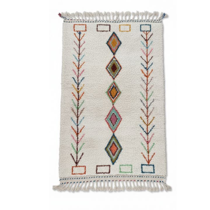 Tapis Azilal losanges colorés - A318