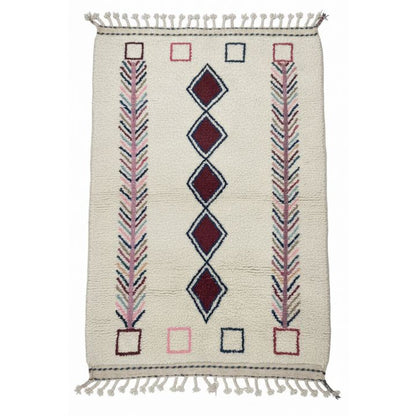 Tapis Azilal motifs losanges bordeaux - A319