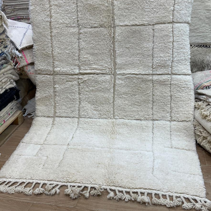 tapis laine écru