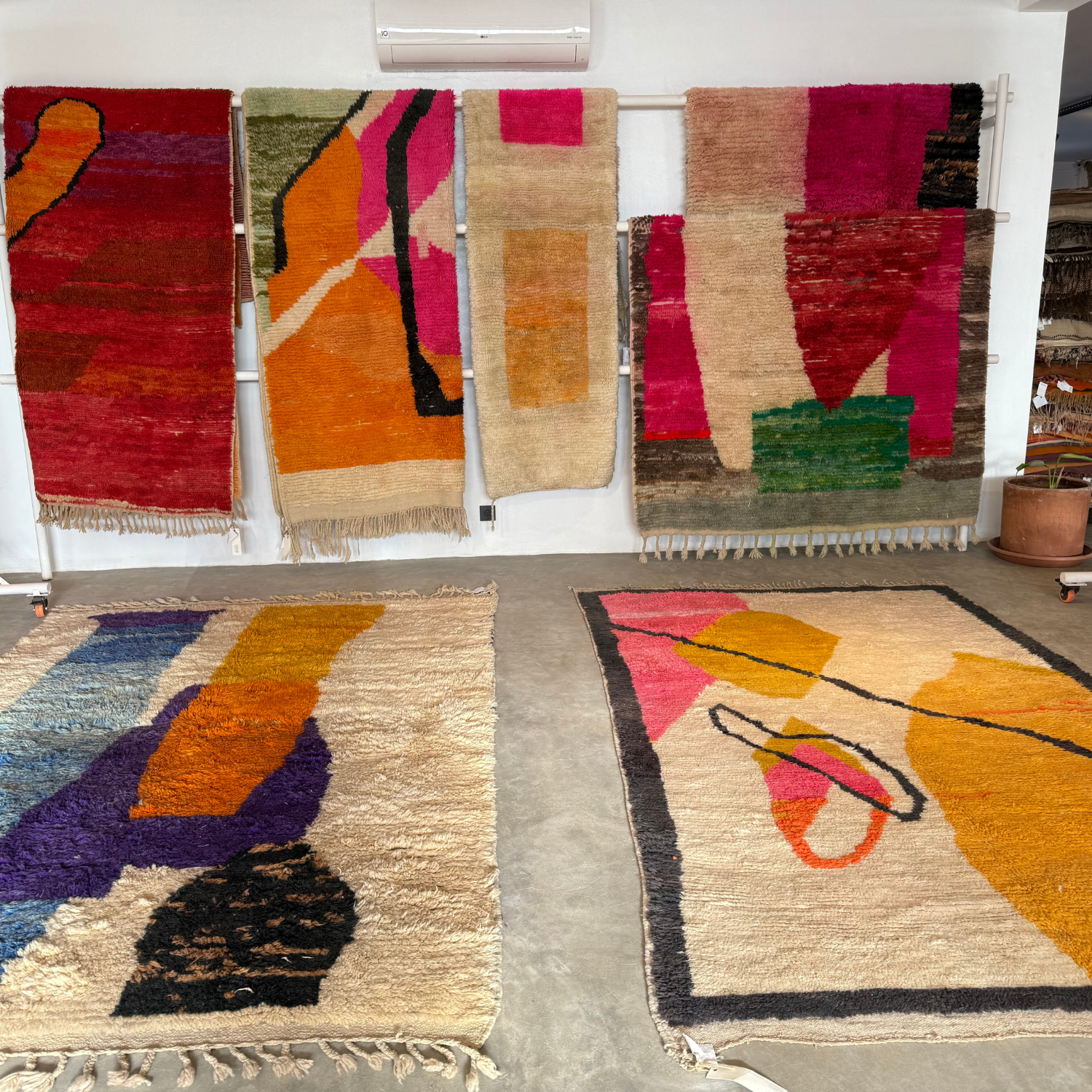 Tapis laine coloré