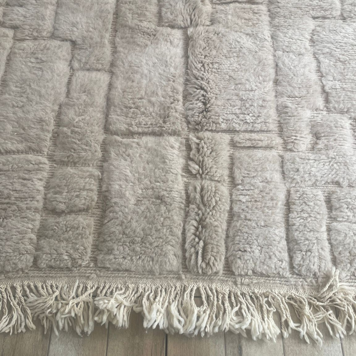 Tapis laine gris