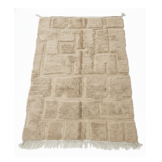 Tapis laine beige berbere