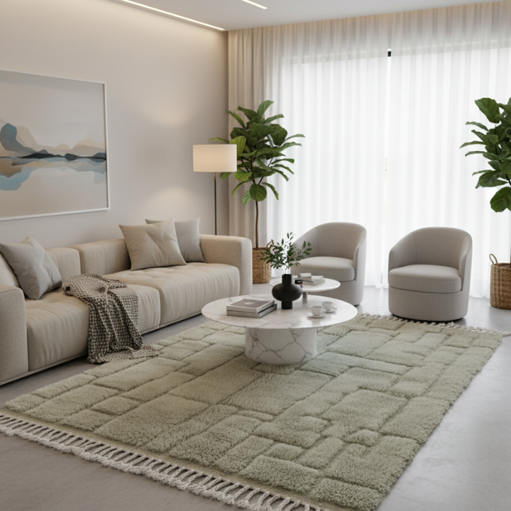 tapis mrirt vert amande 