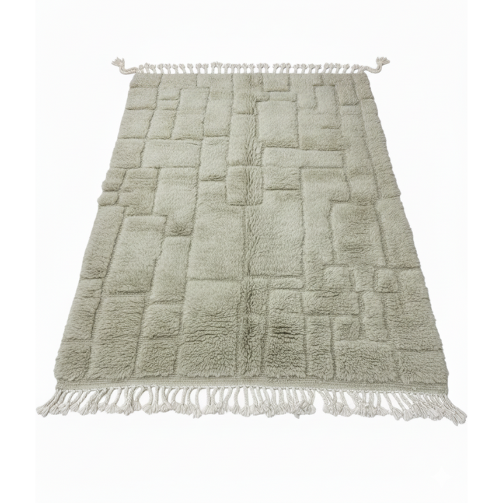 Tapis en laine vert clair 