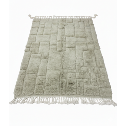 Tapis en laine vert clair 