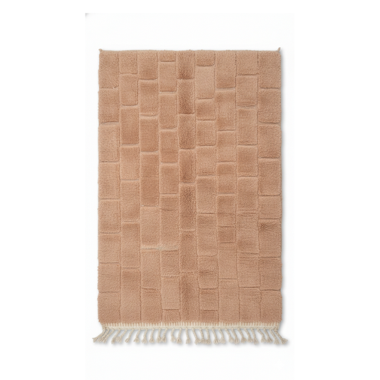 Tapis laine terracotta