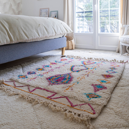 Tapis berbère rose