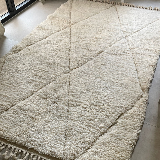 tapis beni ouarain beige