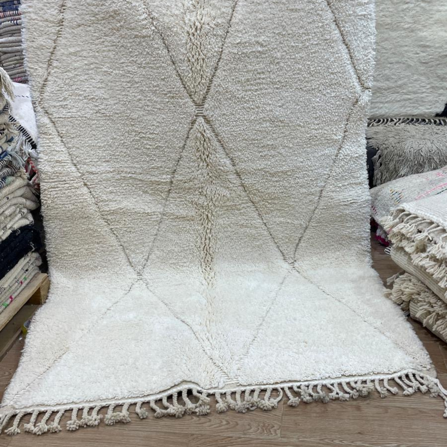 tapis laine losange